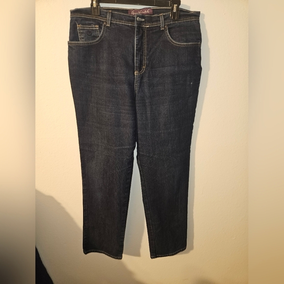 Gloria Vanderbilt Denim - Gloria Vanderbilt Womans Dark Blue Jeans Size 14